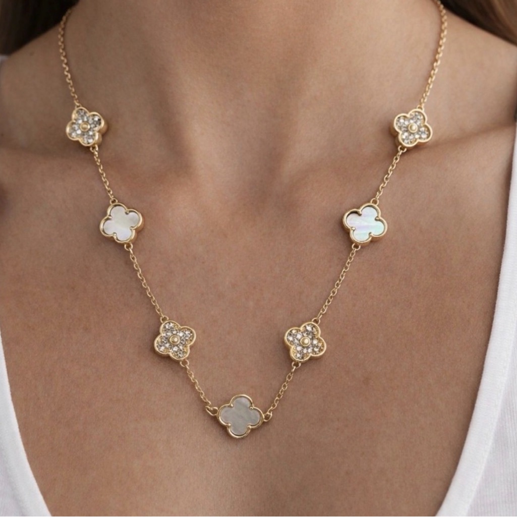 Nwt Camila Coelho Gorgeous Gold Clover Necklace